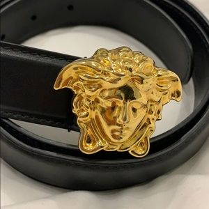 Versace Medusa Head Leather Belt